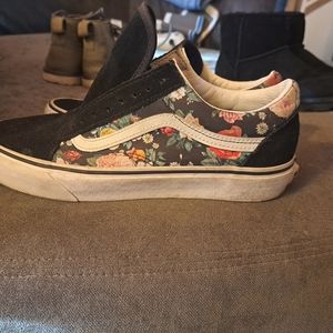 Vans flower print size 10